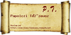 Papolczi Tézeusz névjegykártya