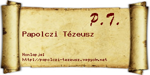 Papolczi Tézeusz névjegykártya