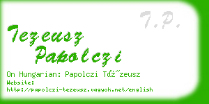 tezeusz papolczi business card